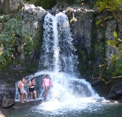 Kids ready to splash into Waiau Falls